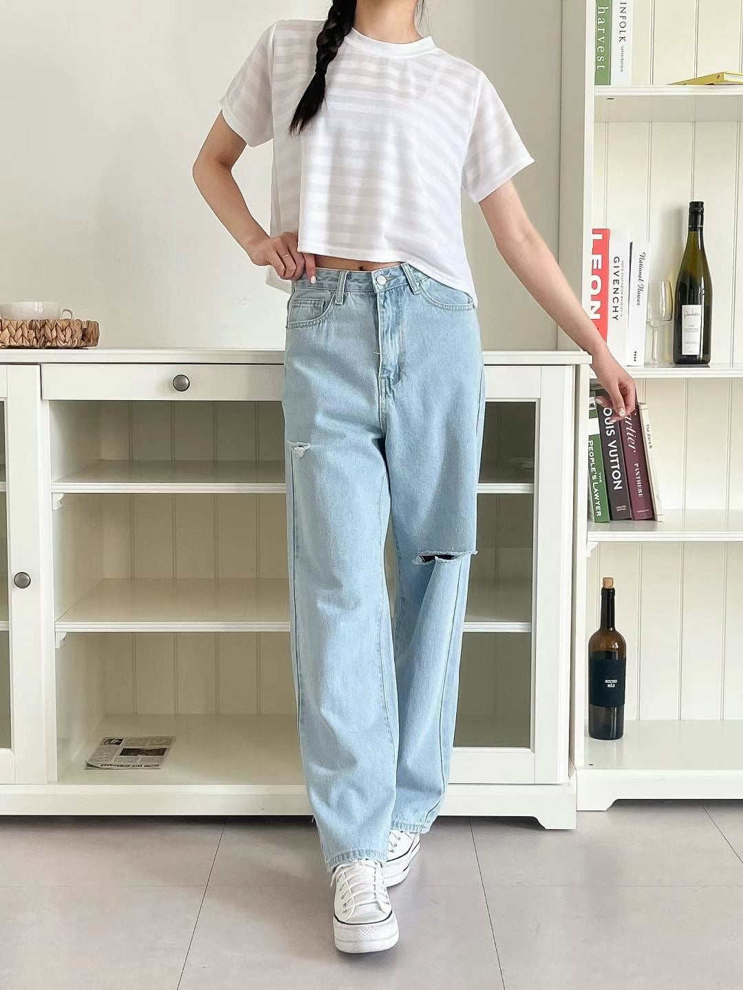 韓國丨間紋傘型TOP
