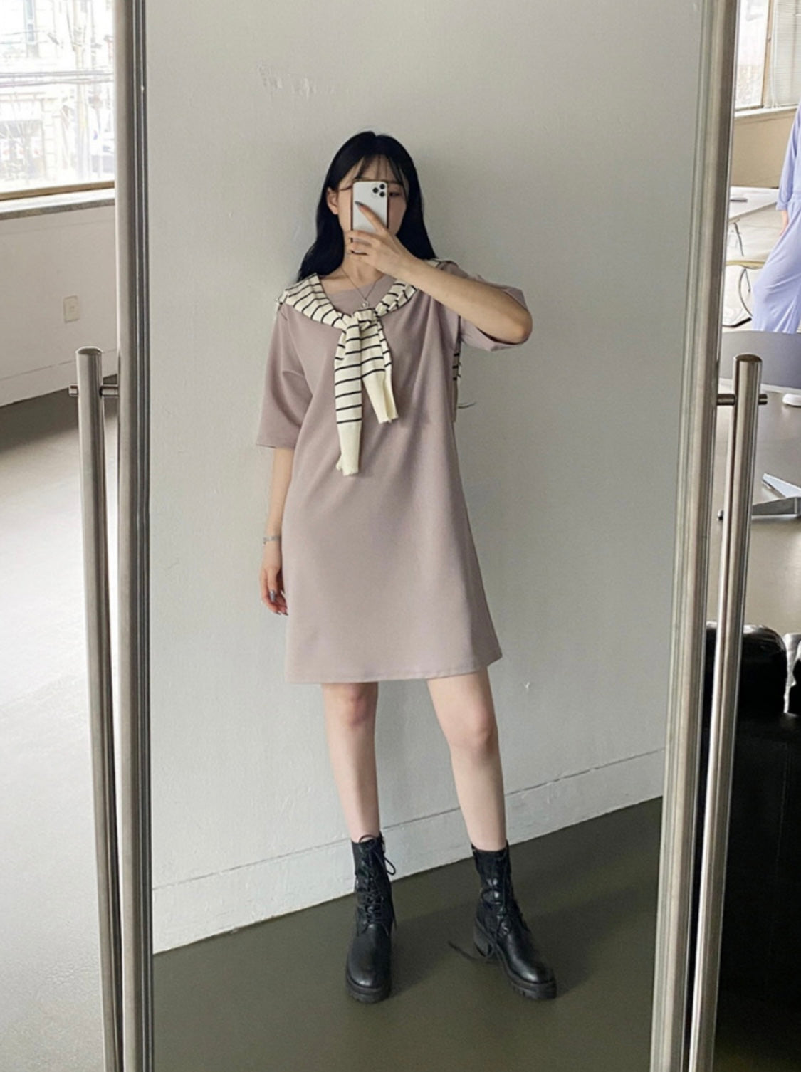 韓國丨純色圓領OPS