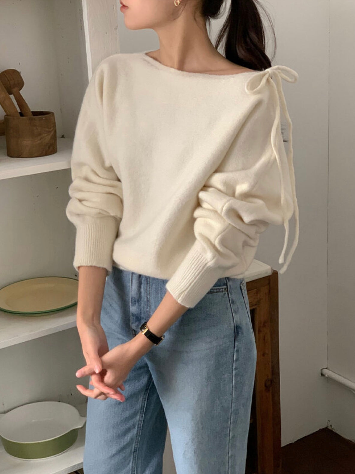韓國丨2 WAYS RIBBON KNIT