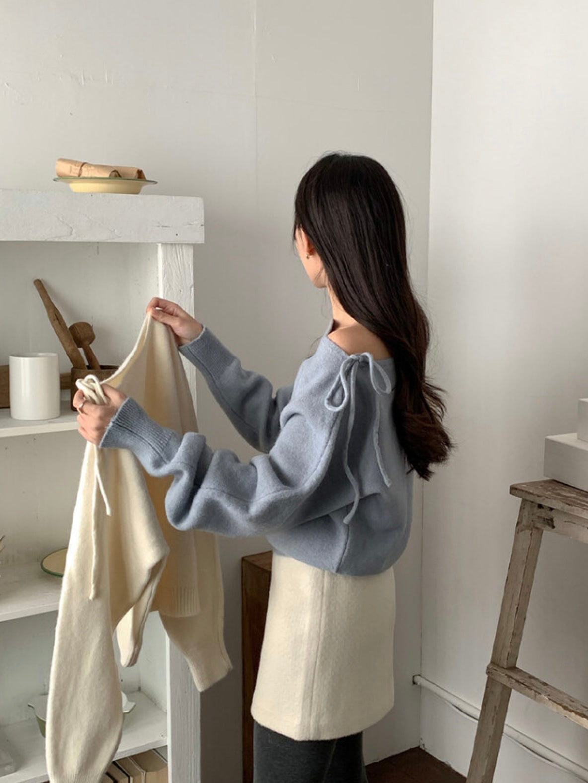 韓國丨2 WAYS RIBBON KNIT