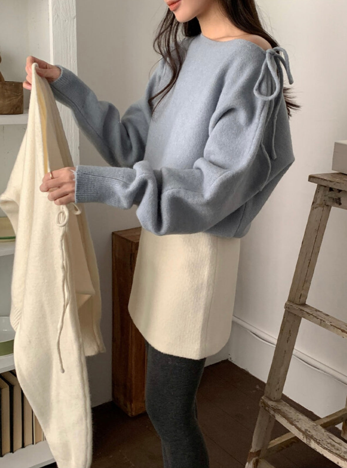 韓國丨2 WAYS RIBBON KNIT