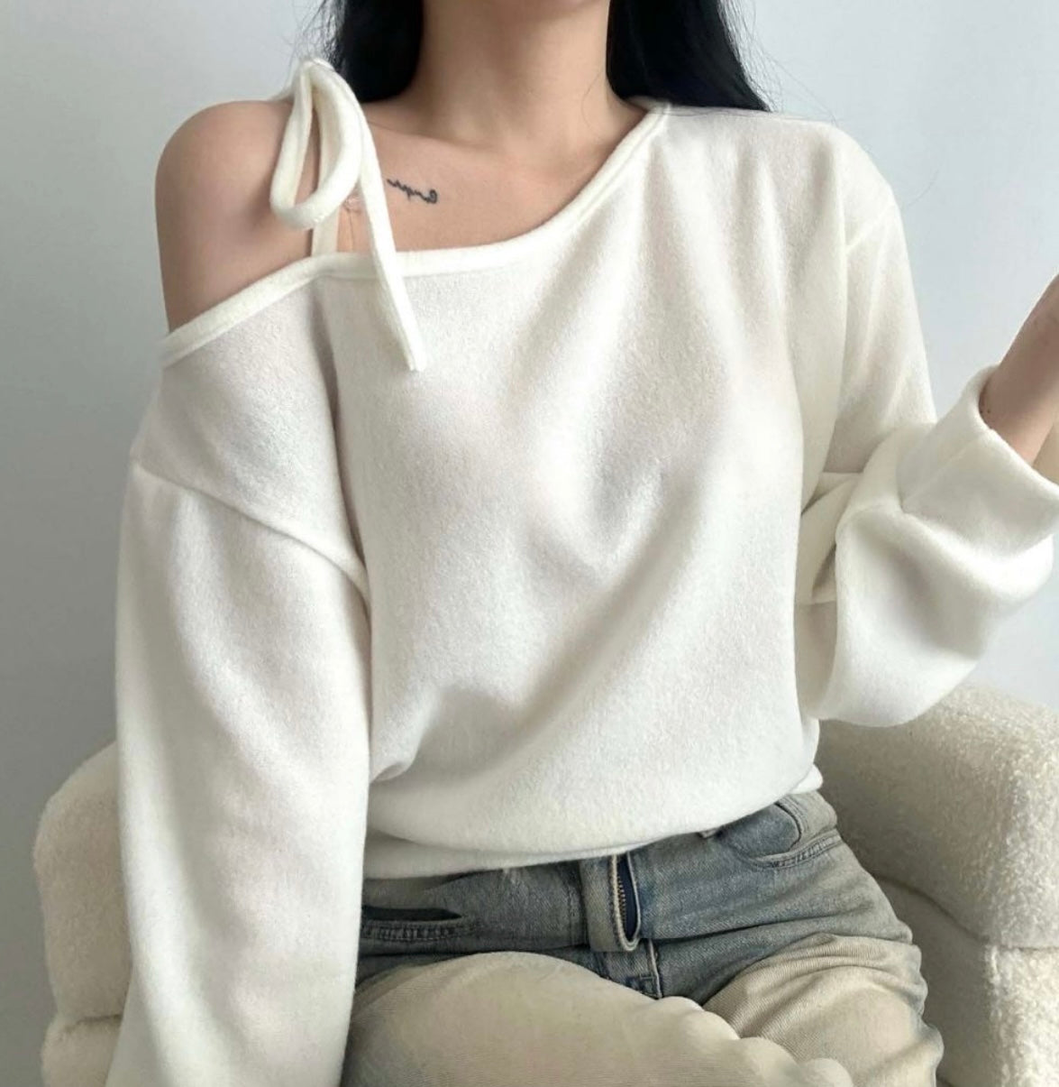 韓國丨寬鬆柔軟綁帶KNIT