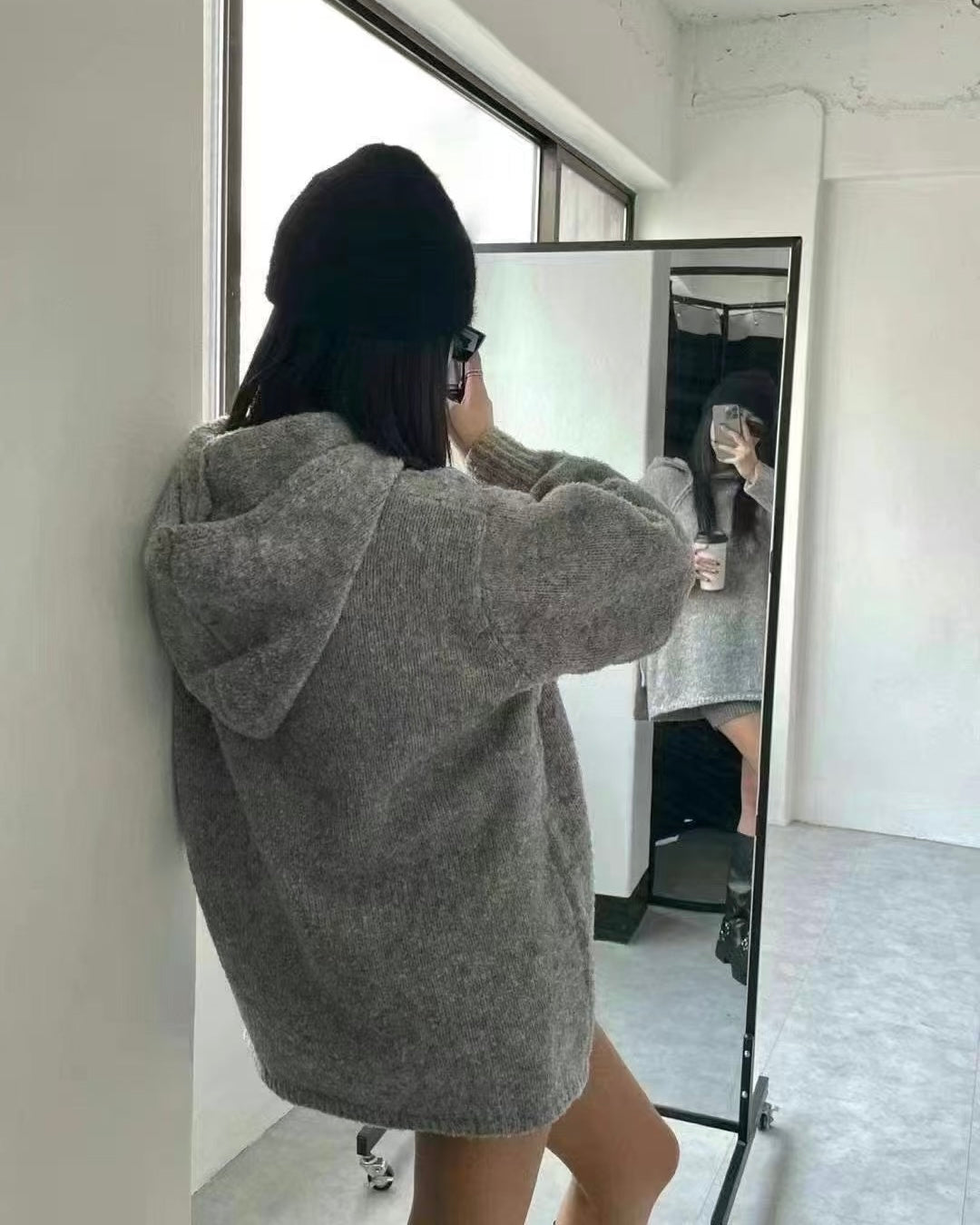 韓國丨連帽拉鍊TOP
