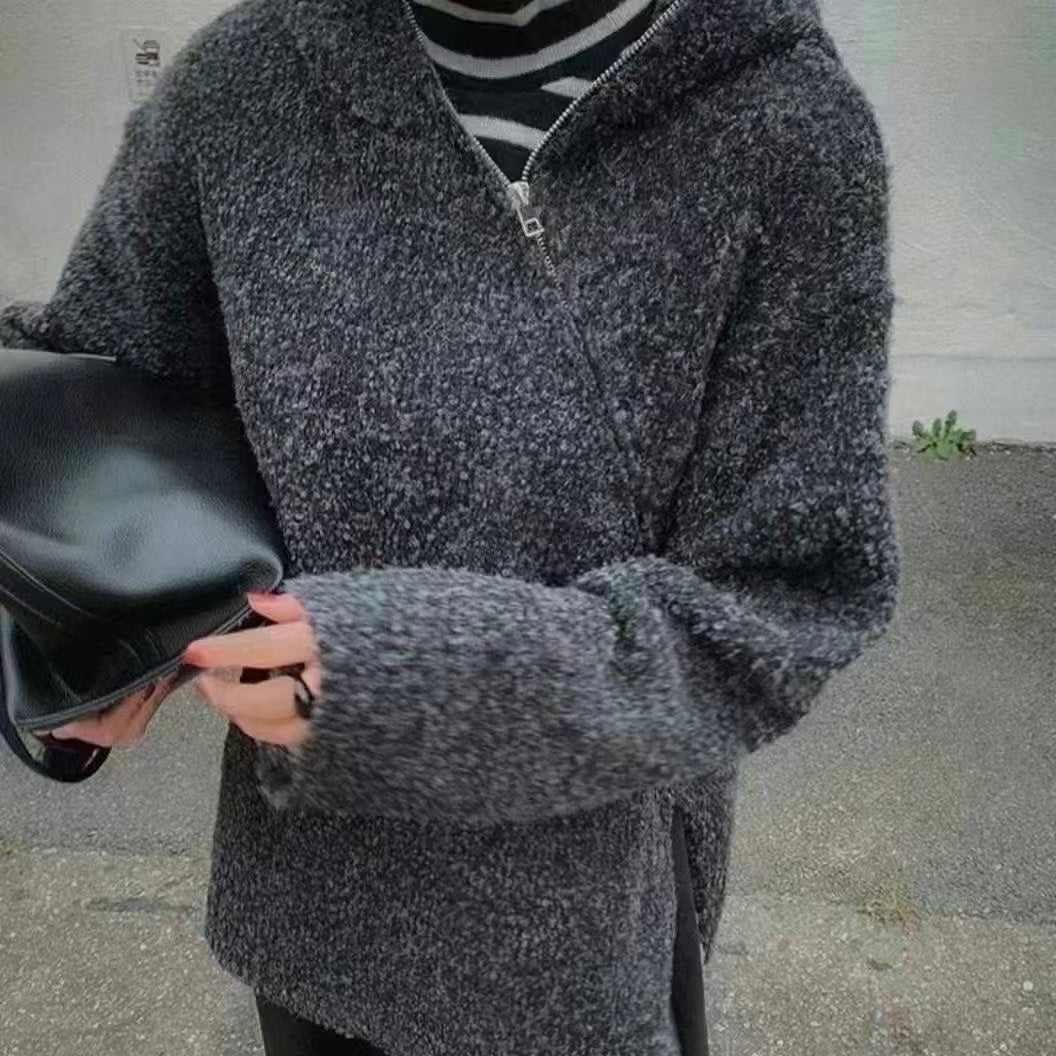 韓國丨連帽拉鍊TOP