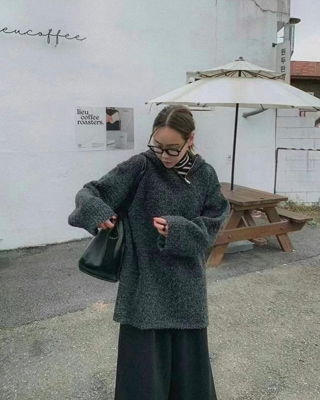 韓國丨連帽拉鍊TOP