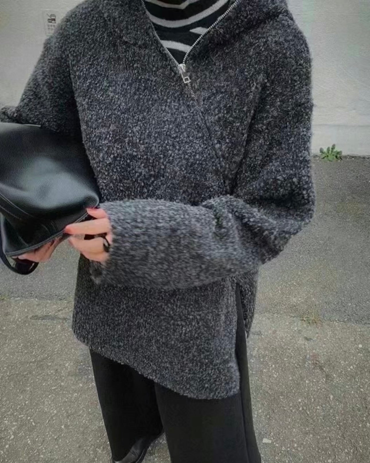韓國丨連帽拉鍊TOP
