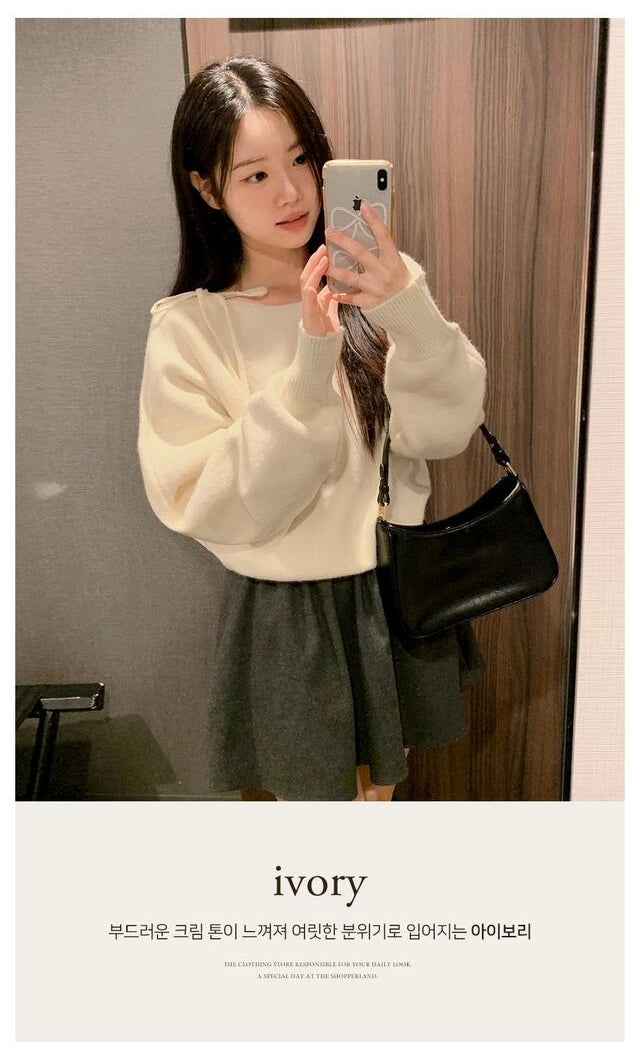 韓國丨RIBBON TIE KNIT