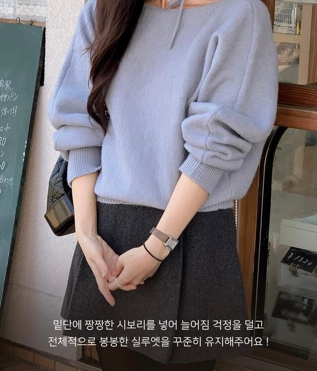韓國丨RIBBON TIE KNIT