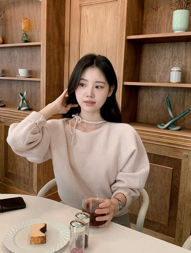 韓國丨RIBBON TIE KNIT