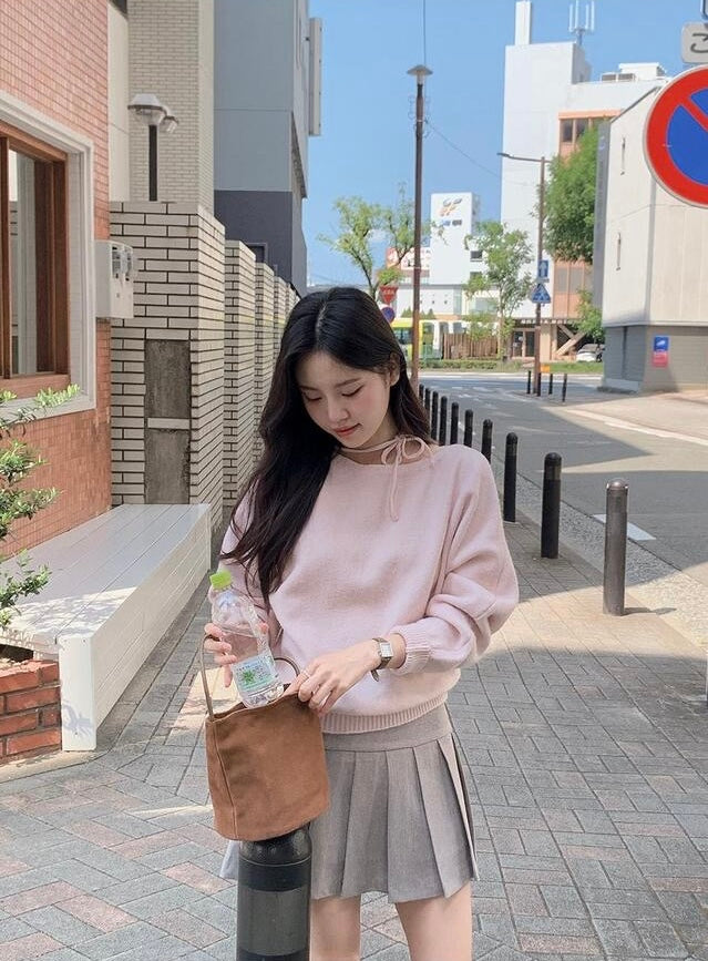 韓國丨RIBBON TIE KNIT