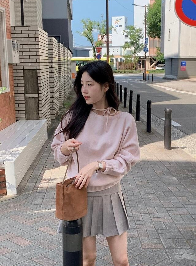 韓國丨RIBBON TIE KNIT