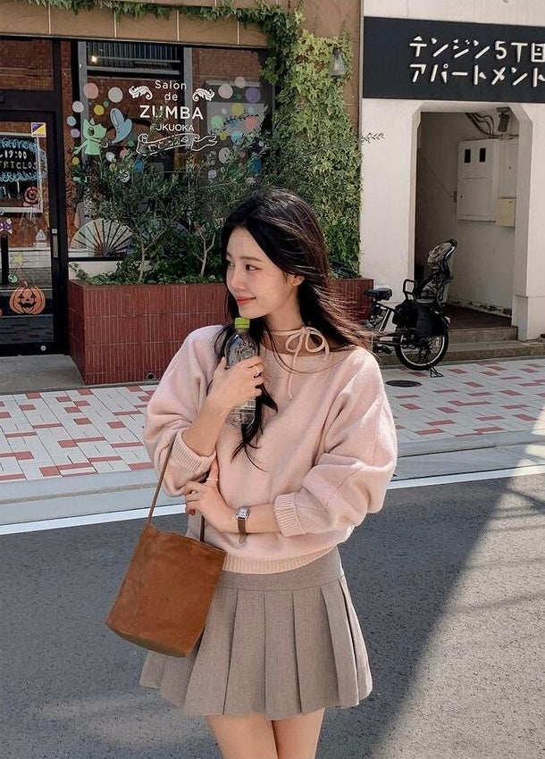 韓國丨RIBBON TIE KNIT
