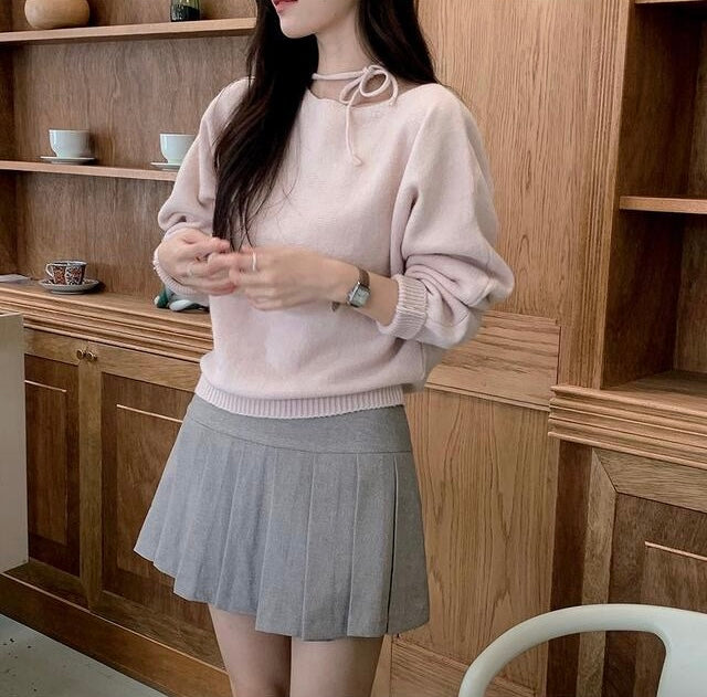 韓國丨RIBBON TIE KNIT