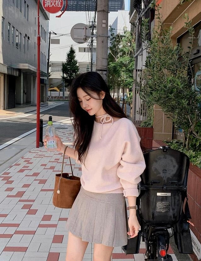 韓國丨RIBBON TIE KNIT