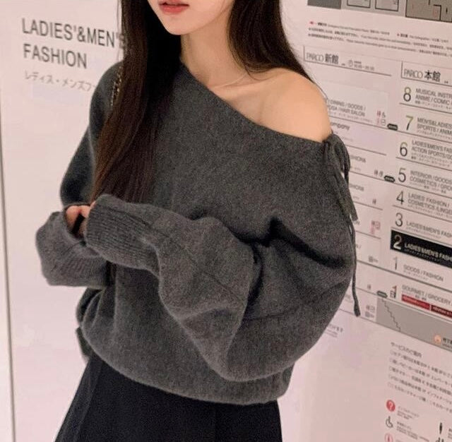 韓國丨RIBBON TIE KNIT