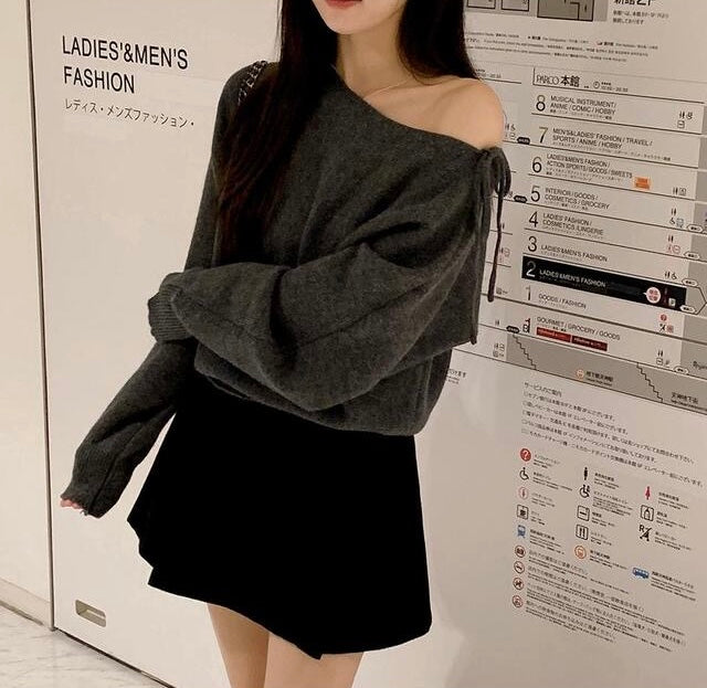 韓國丨RIBBON TIE KNIT
