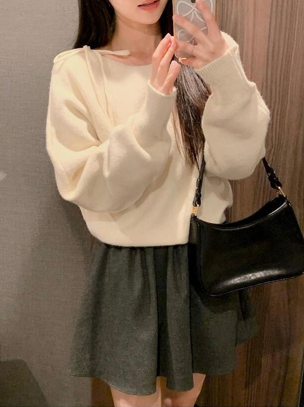 韓國丨RIBBON TIE KNIT