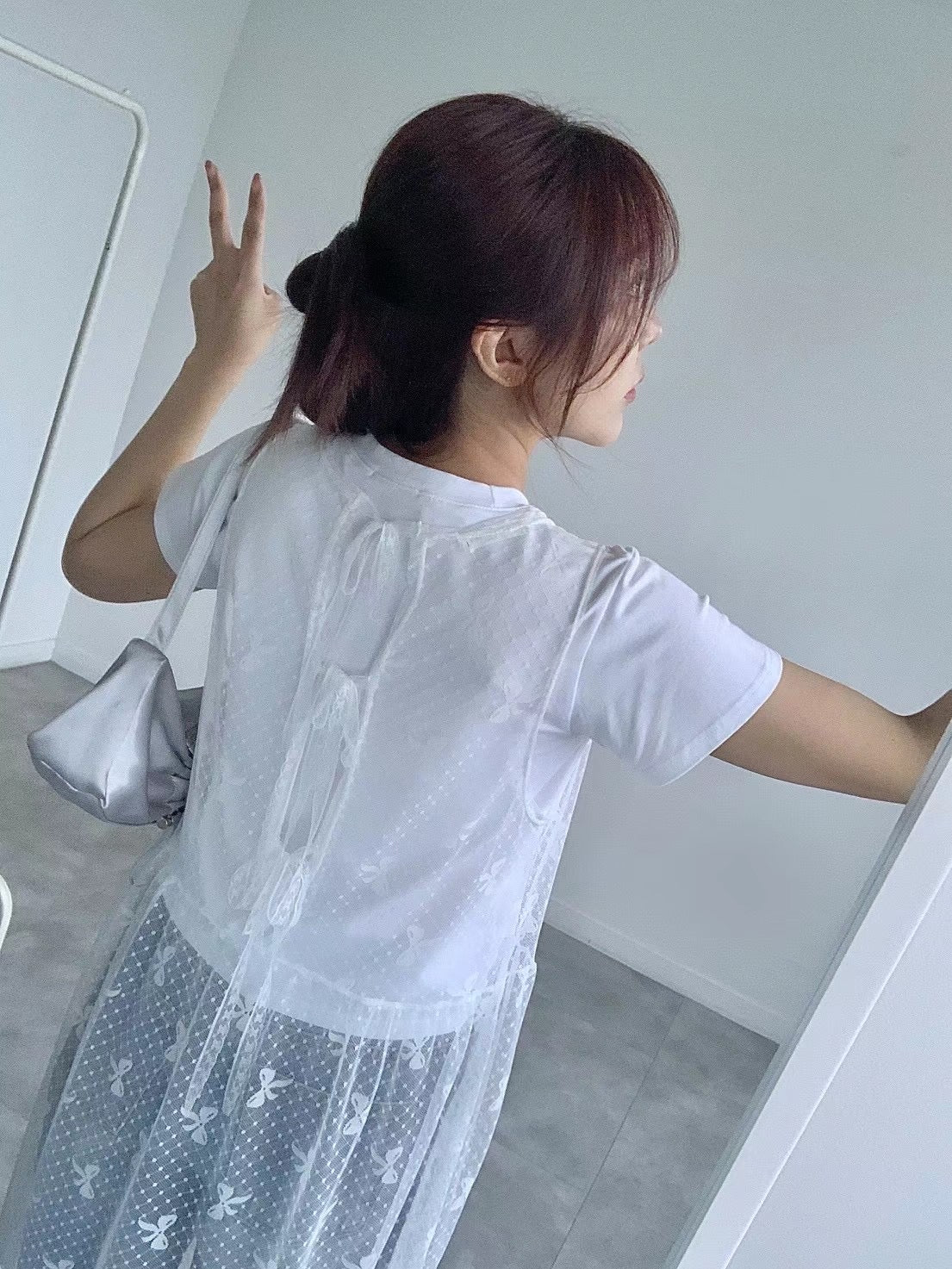 韓國丨LACE綁帶網紗裙