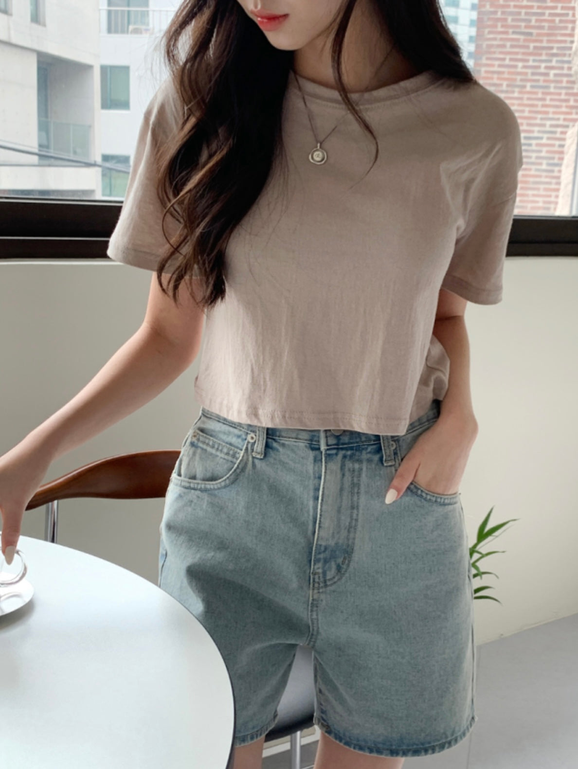 韓國丨日常短款純色TEE
