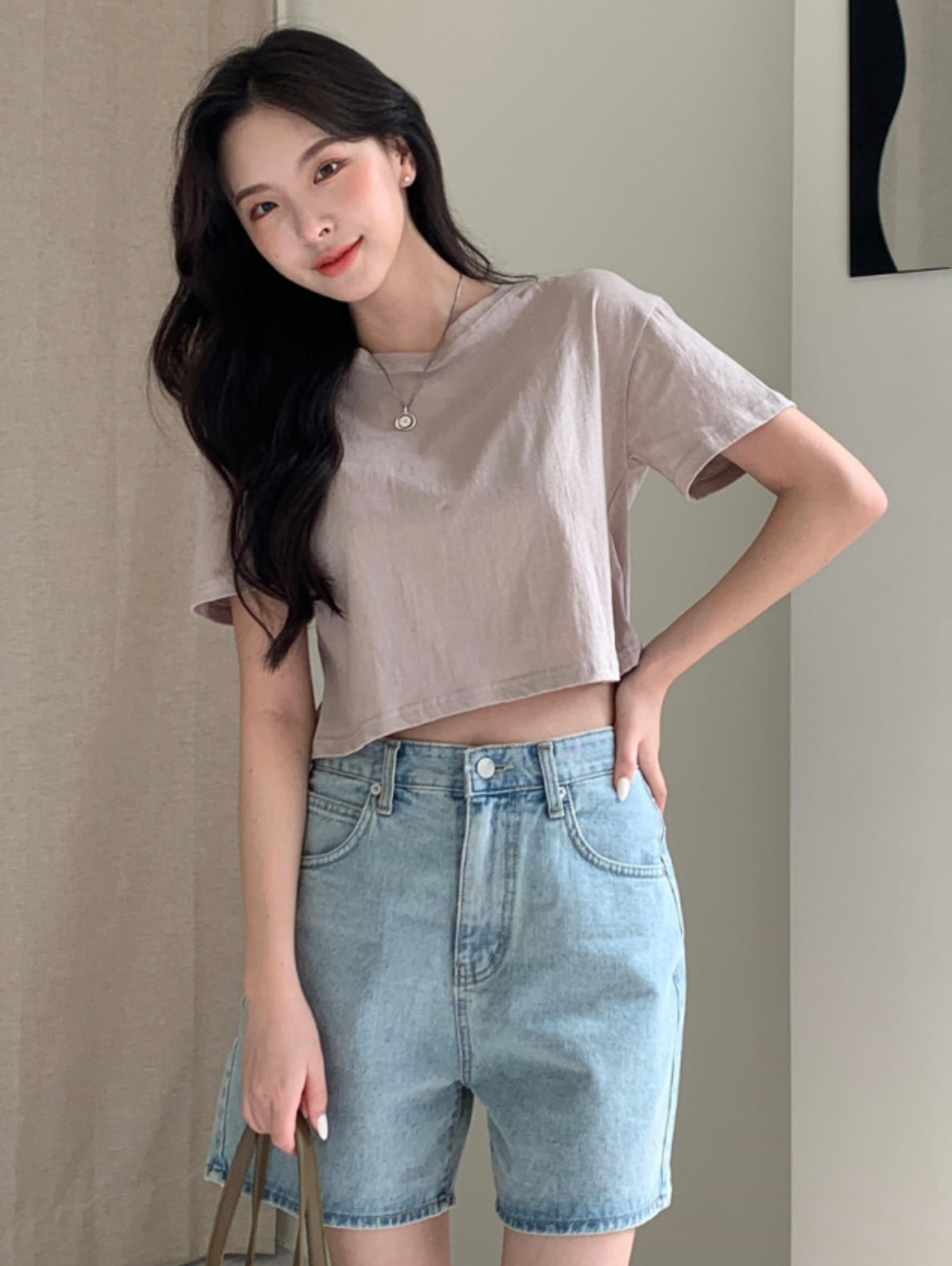 韓國丨日常短款純色TEE