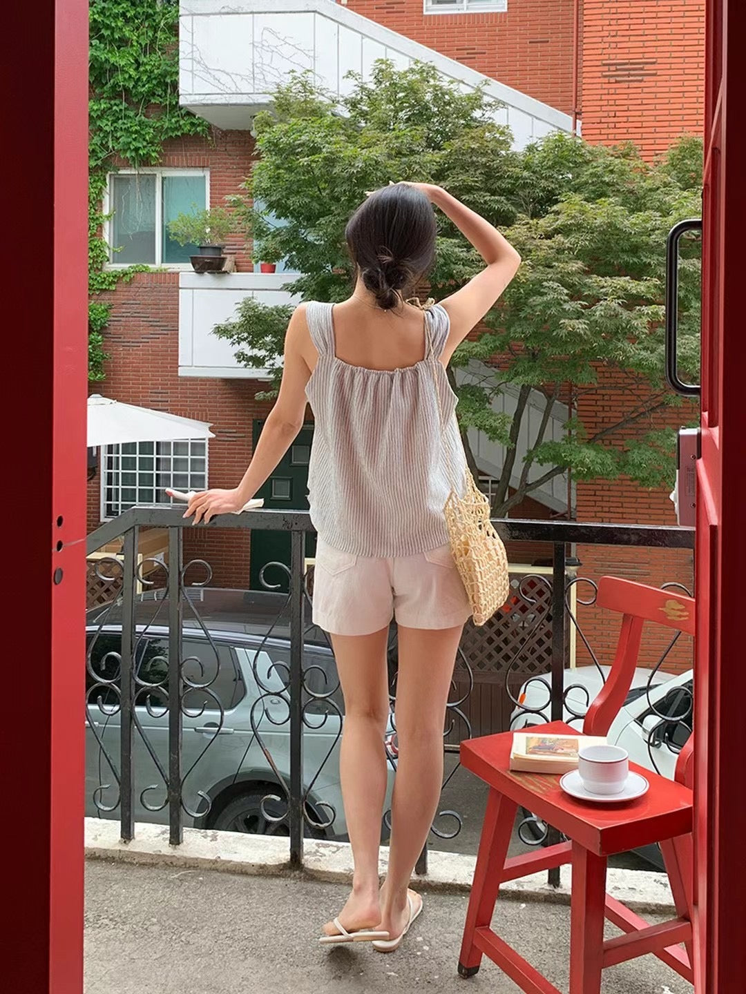 韓國丨直間紋背心