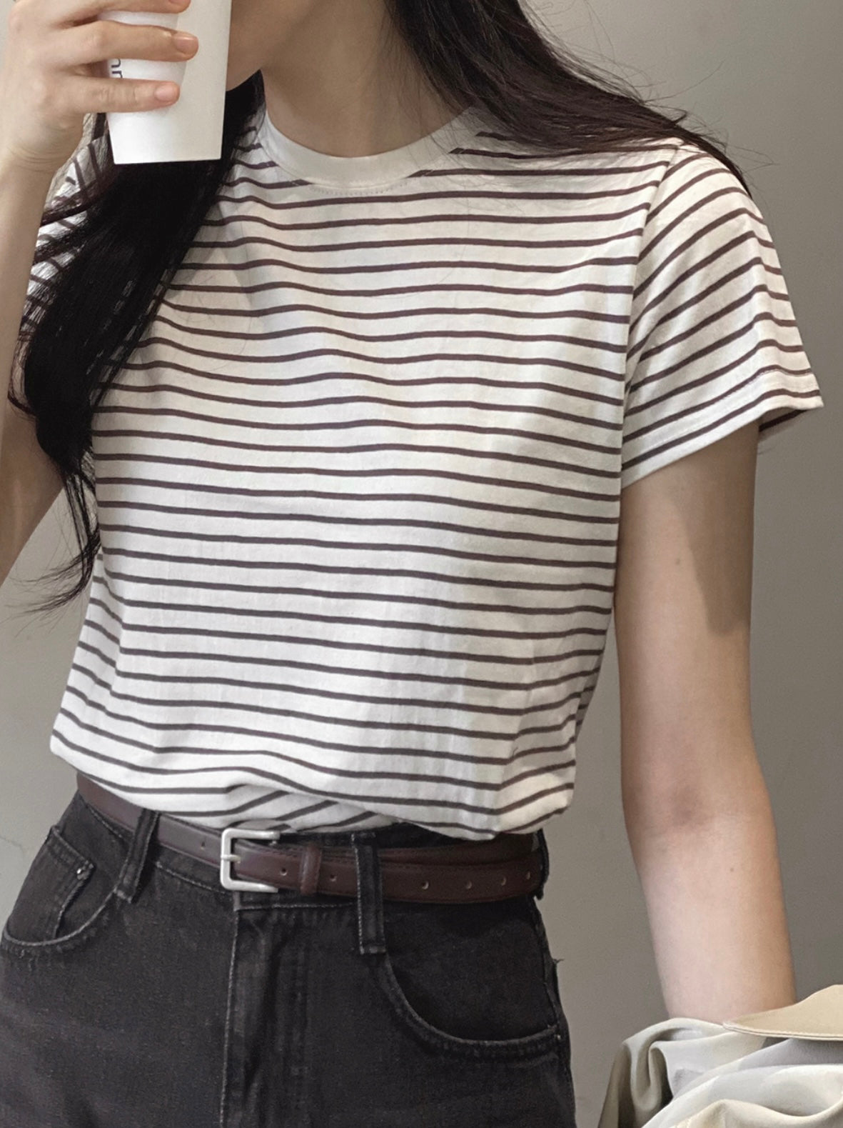 韓國丨BASIC STRIPE TEE