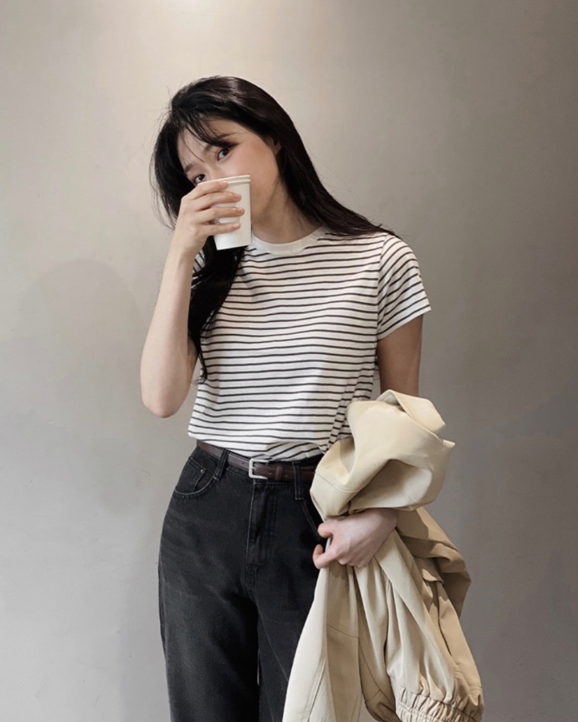 韓國丨BASIC STRIPE TEE