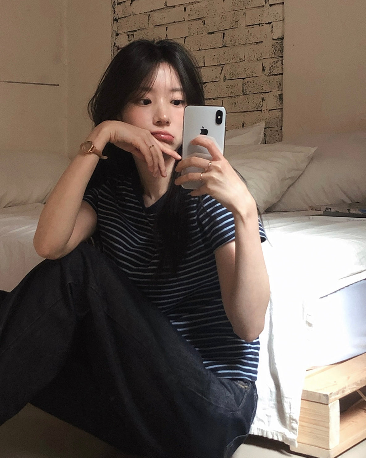 韓國丨BASIC STRIPE TEE