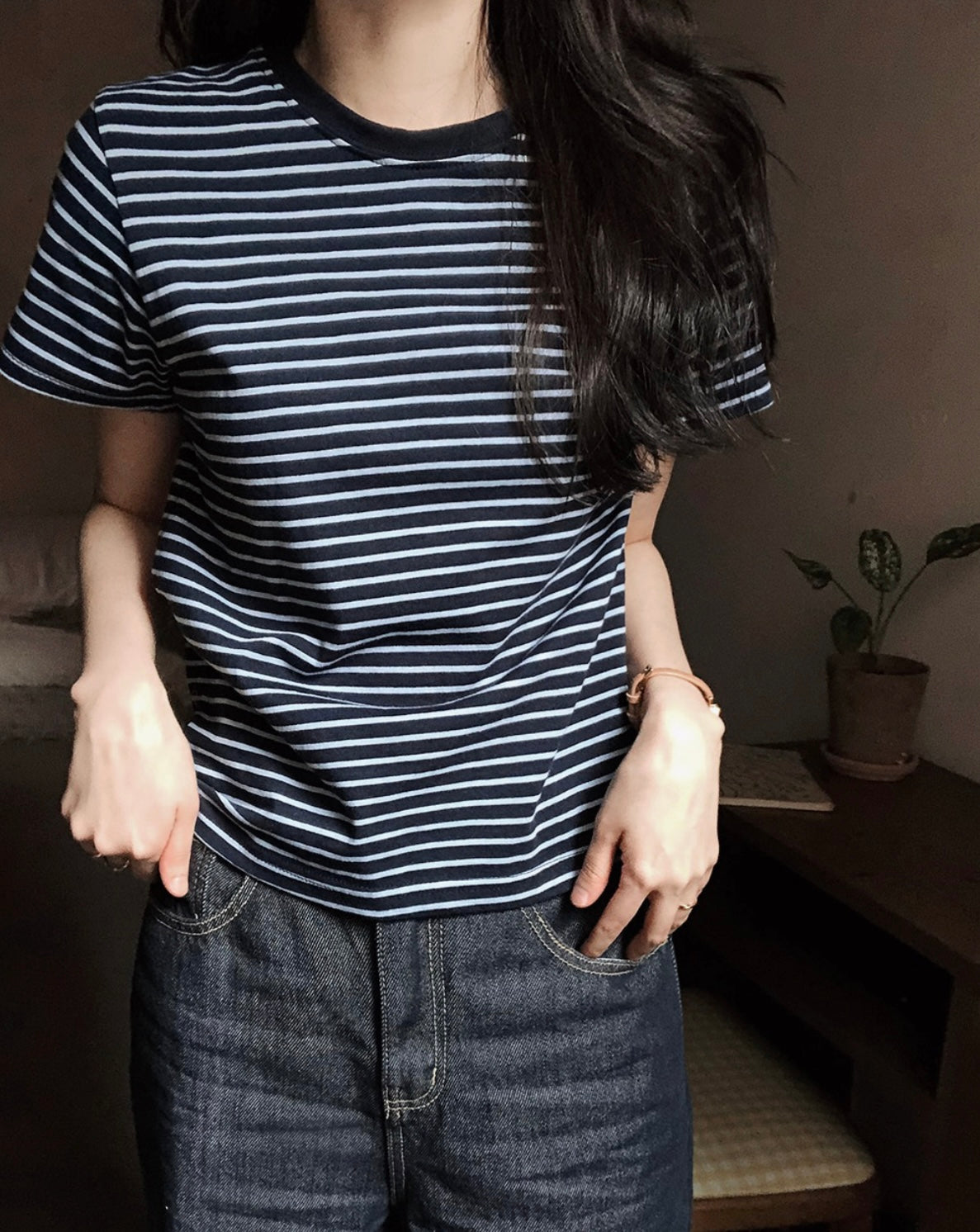 韓國丨BASIC STRIPE TEE