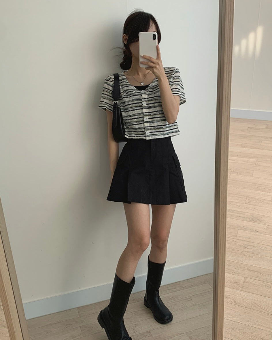 韓國丨短款鈕扣TOP