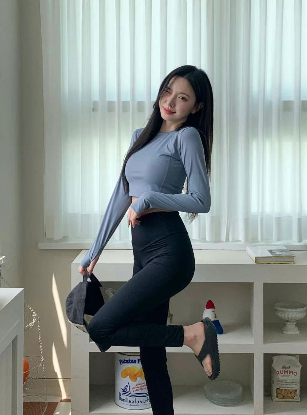 韓國丨高腰收腹打底褲