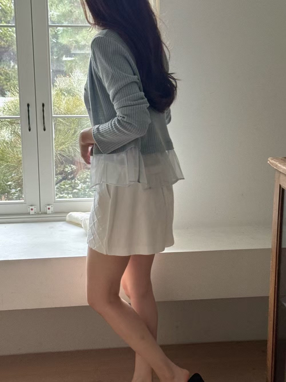 韓國丨網紗拼邊TOP