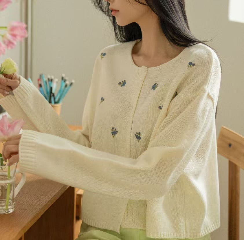 韓國丨花卉刺繡KNIT