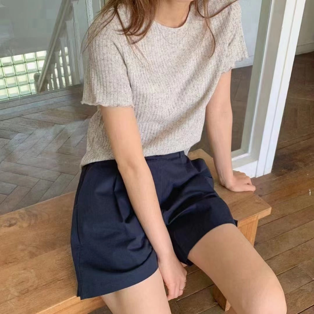 韓國丨直紋木耳邊TOP