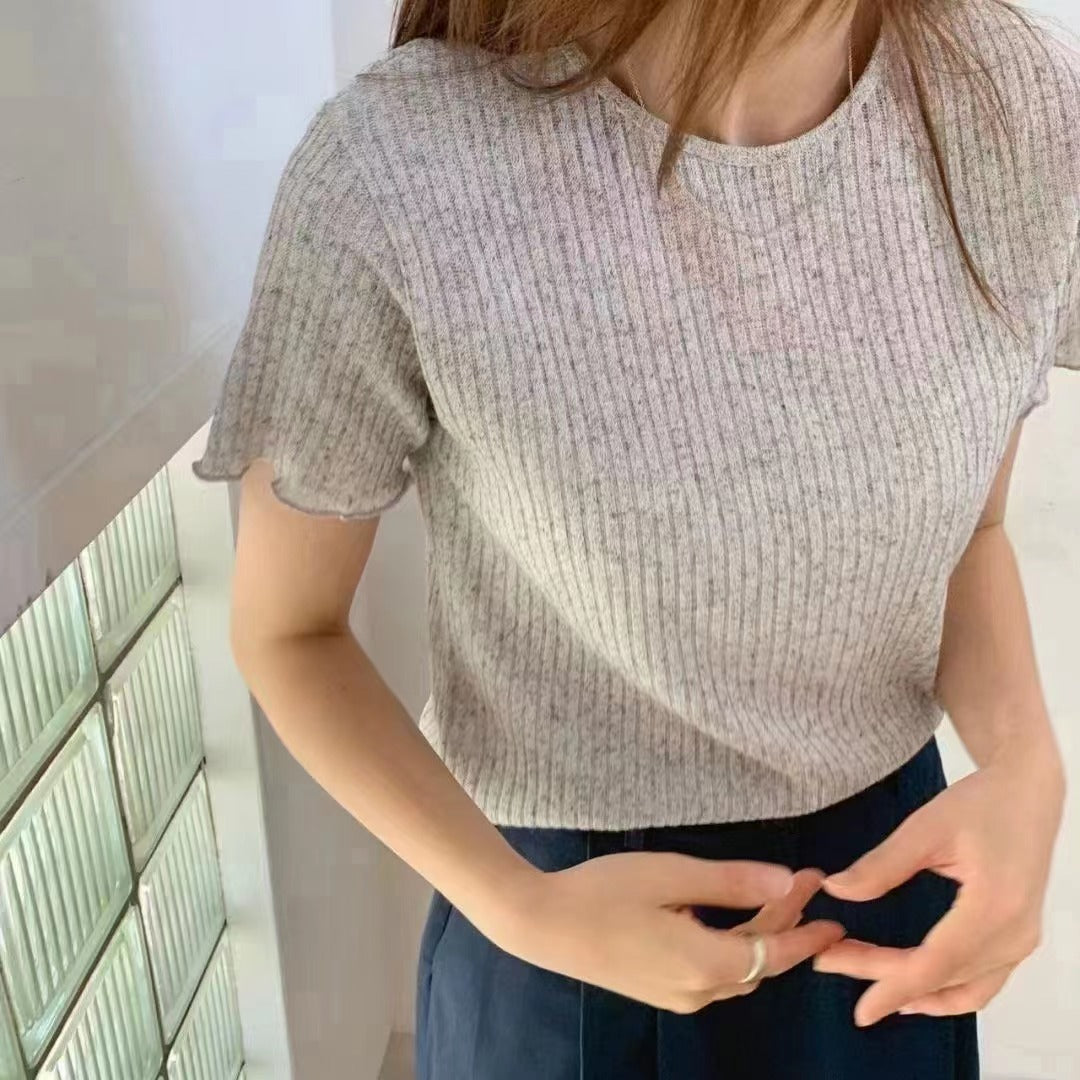 韓國丨直紋木耳邊TOP