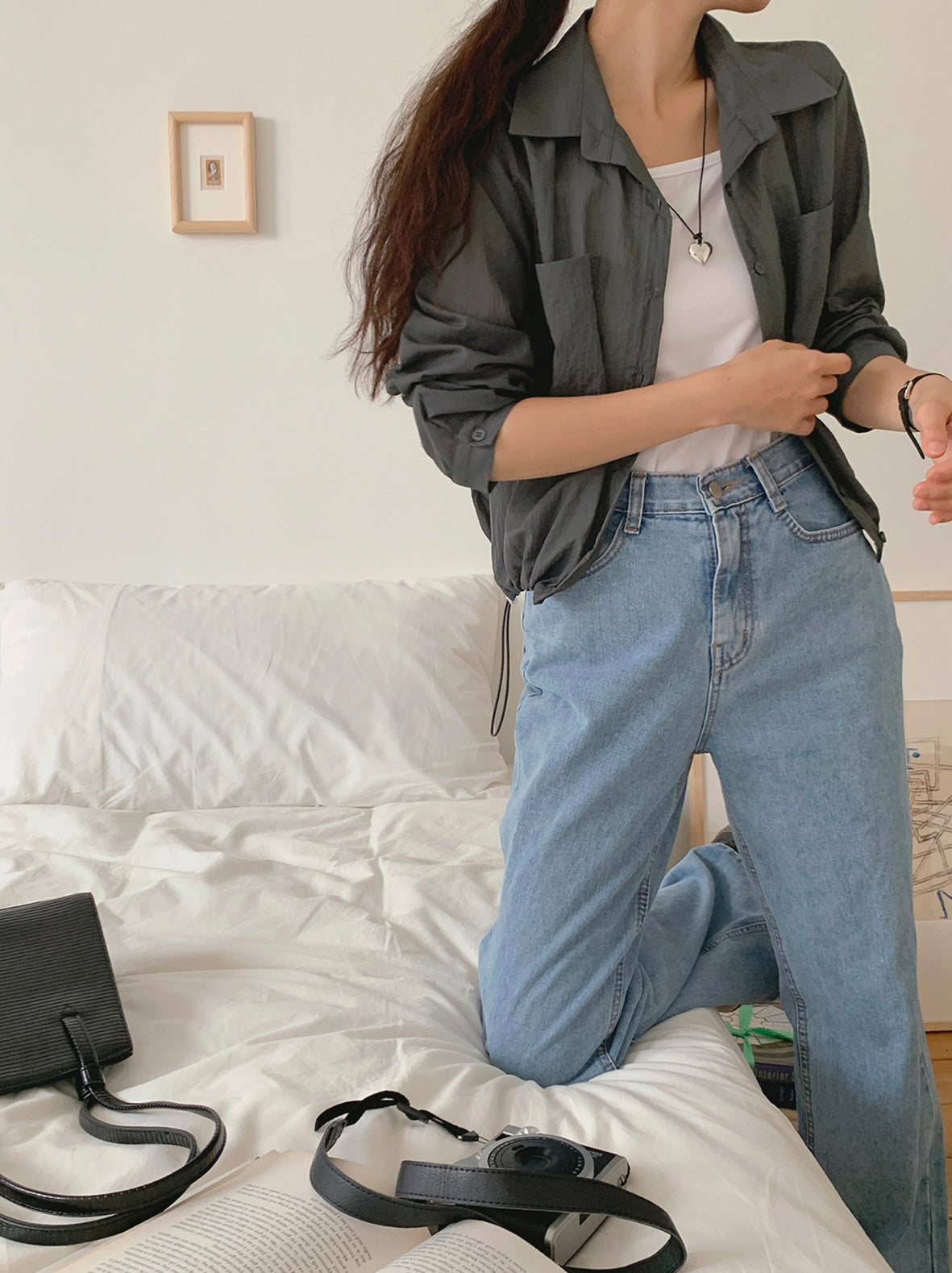 韓國丨V-NECK COLLAR SHIRT