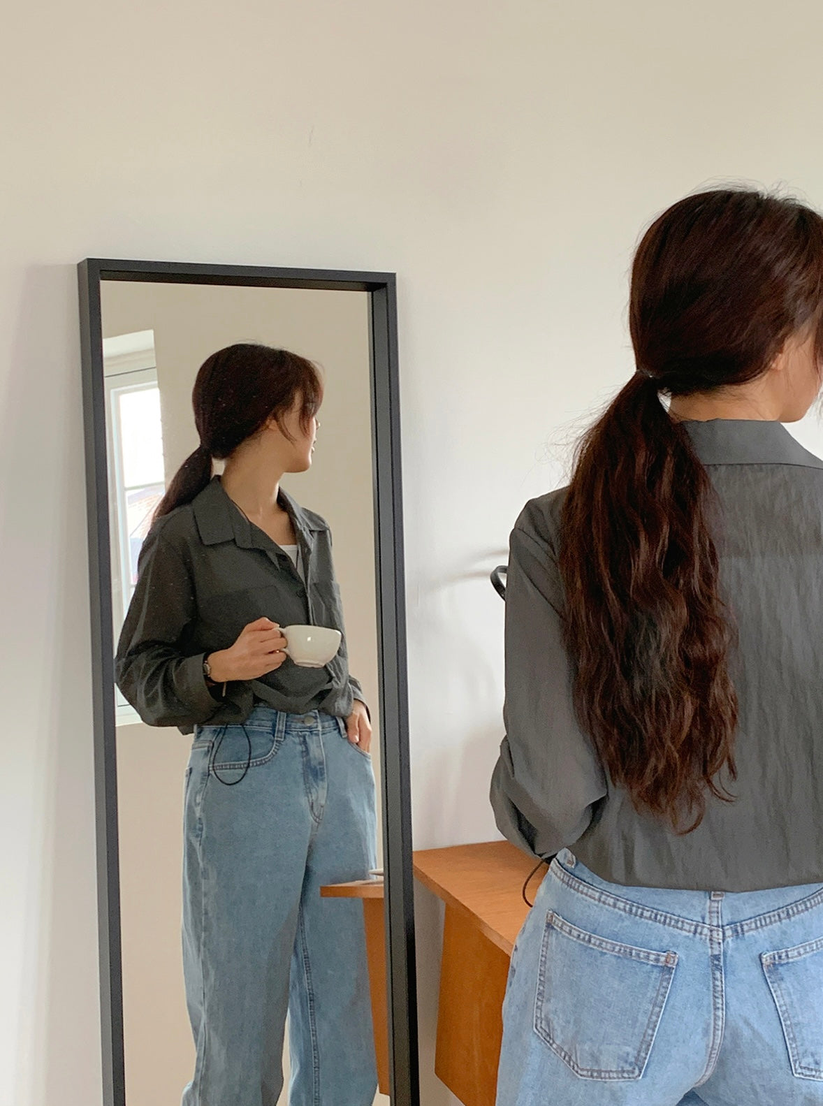 韓國丨V-NECK COLLAR SHIRT