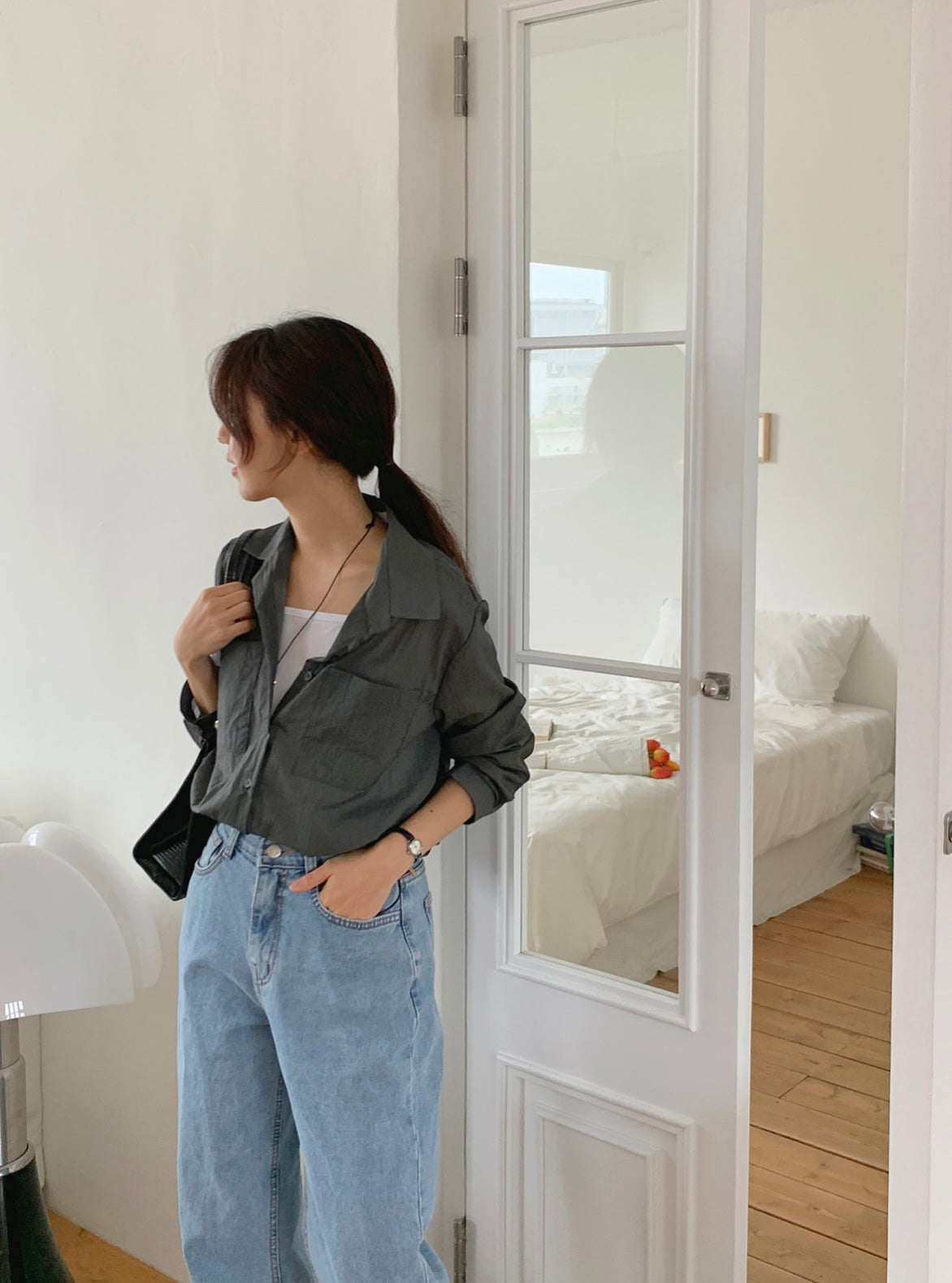 韓國丨V-NECK COLLAR SHIRT