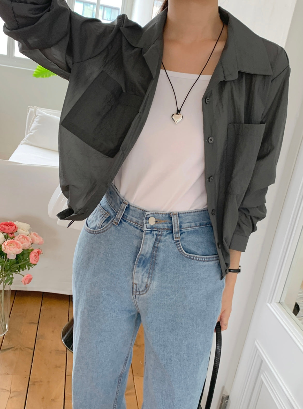 韓國丨V-NECK COLLAR SHIRT