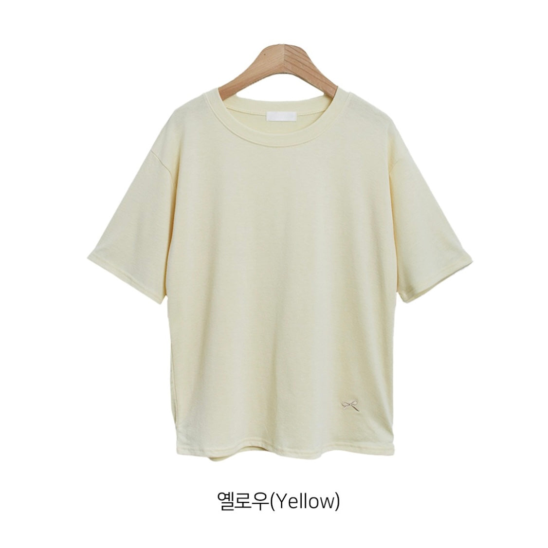 韓國丨蝴蝶結刺繡TEE