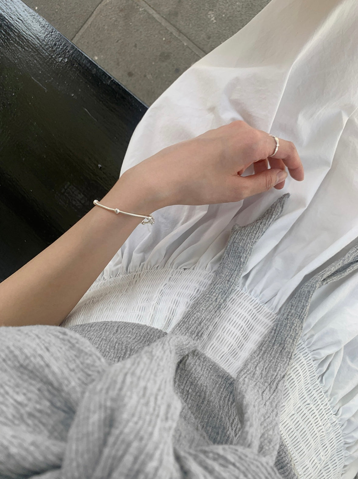 韓國丨純棉喇叭中長裙