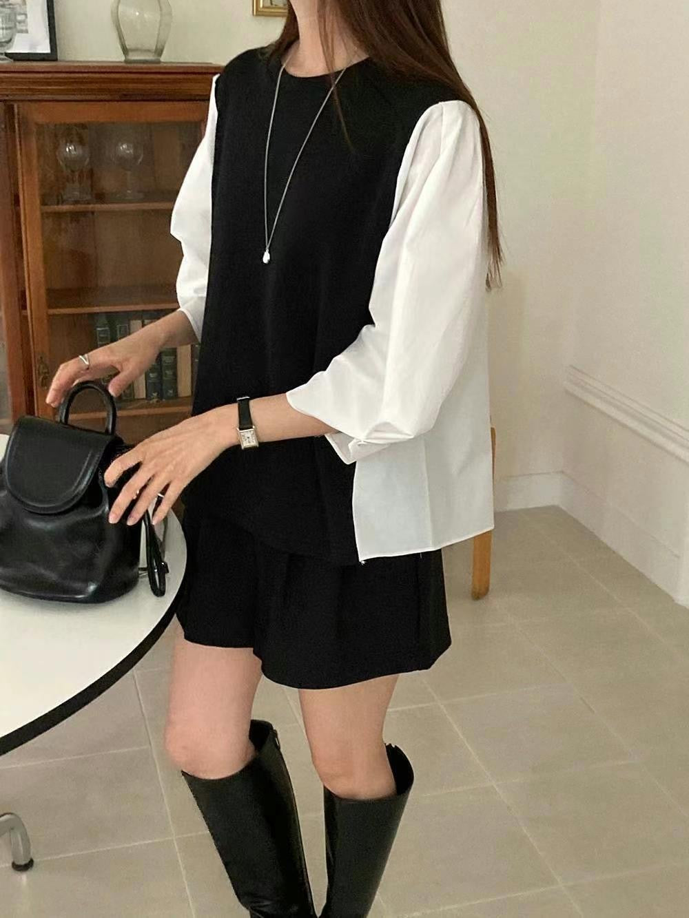 韓國丨純色拼袖BL