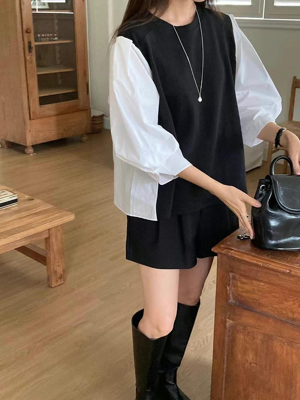 韓國丨純色拼袖BL