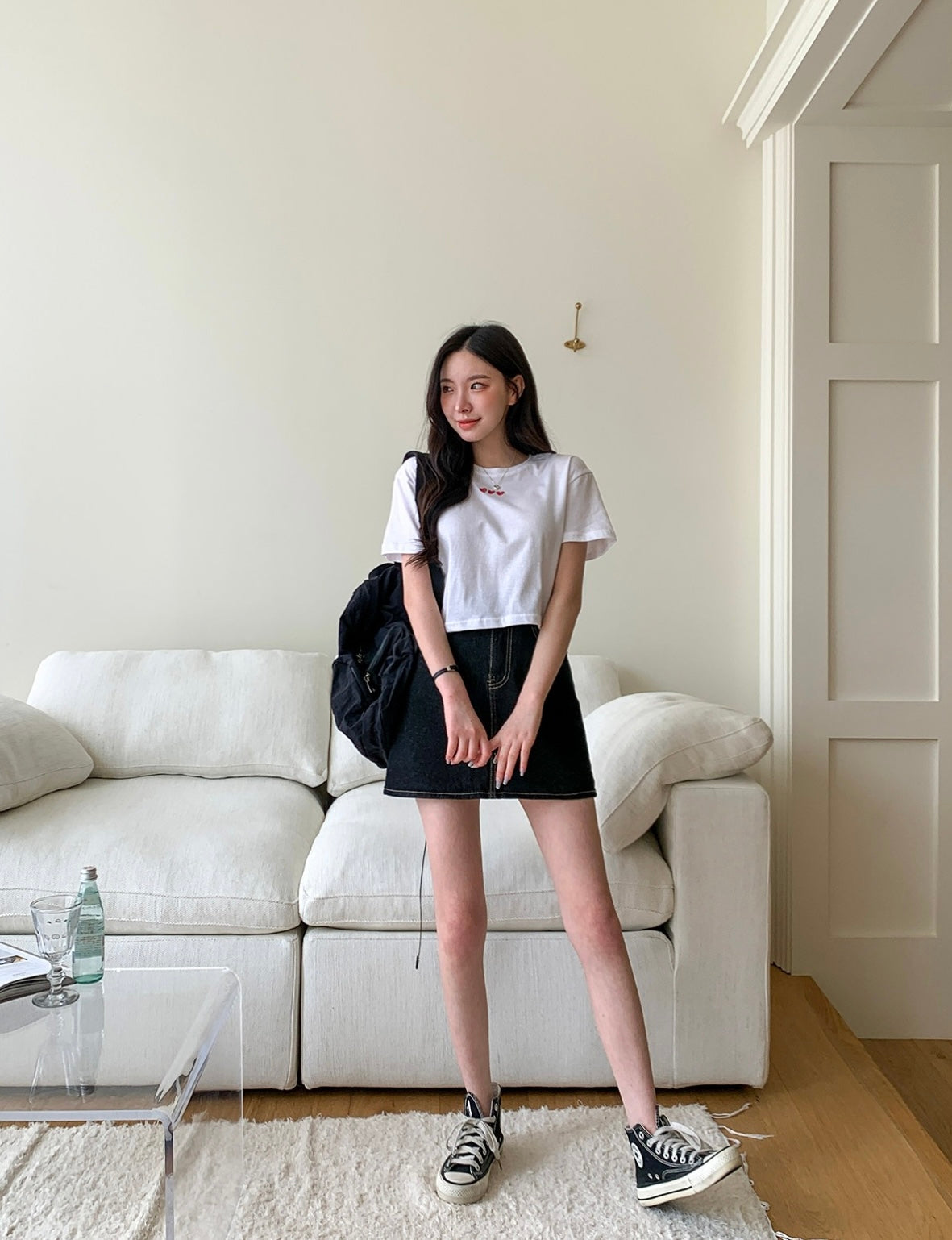 韓國丨HEART CROP TEE