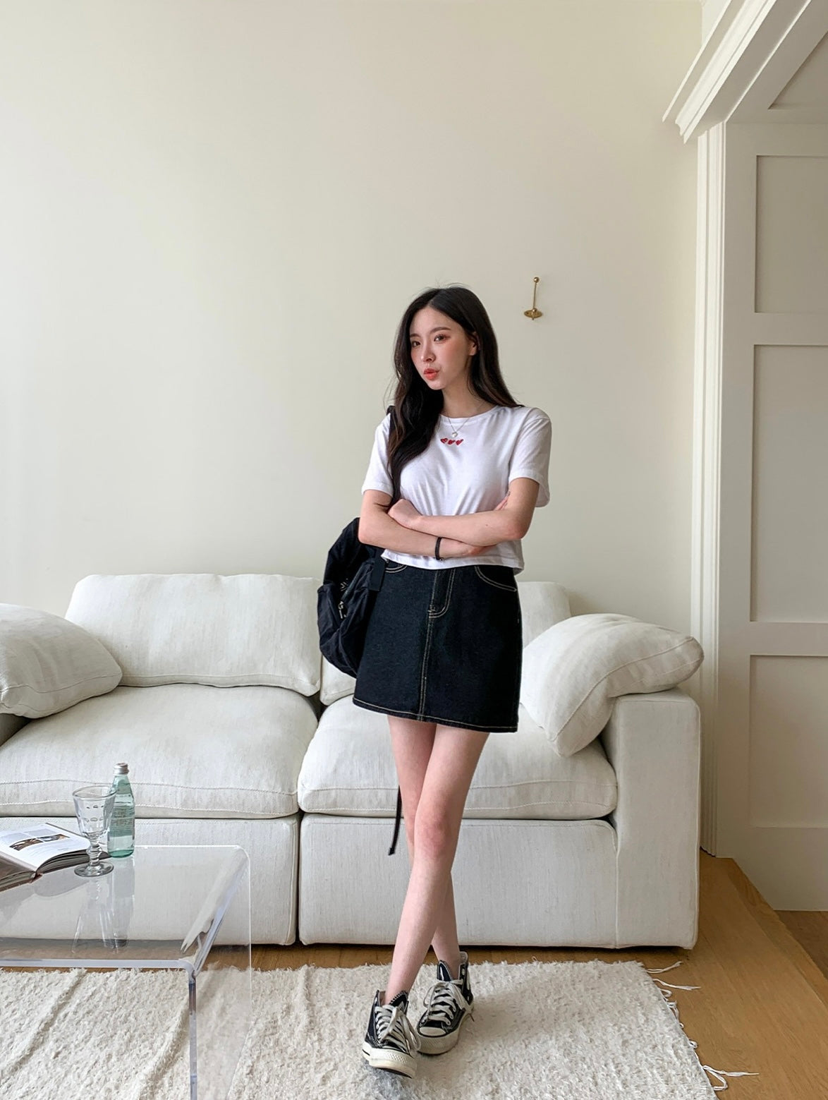 韓國丨HEART CROP TEE