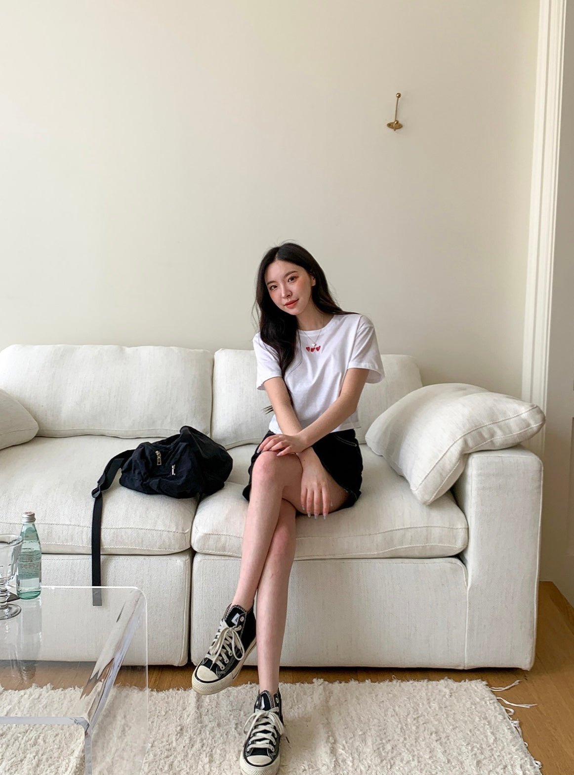 韓國丨HEART CROP TEE