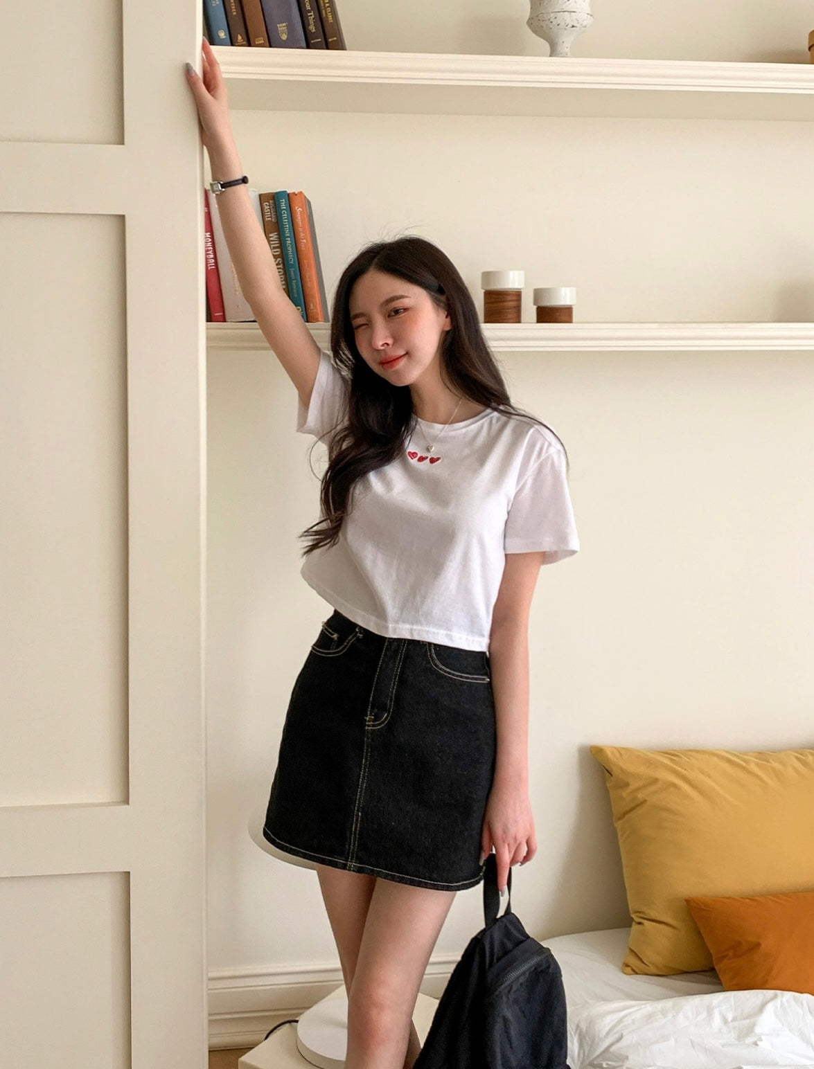 韓國丨HEART CROP TEE