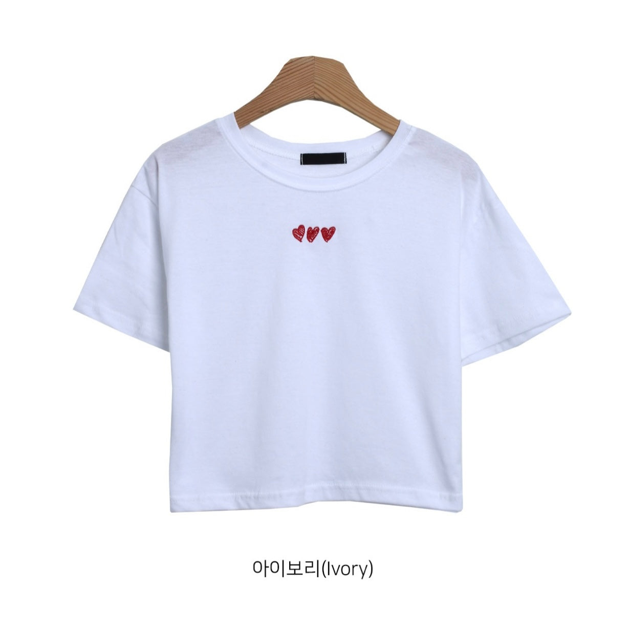 韓國丨HEART CROP TEE