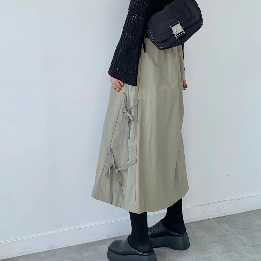 韓國丨防水蝴蝶結半身裙