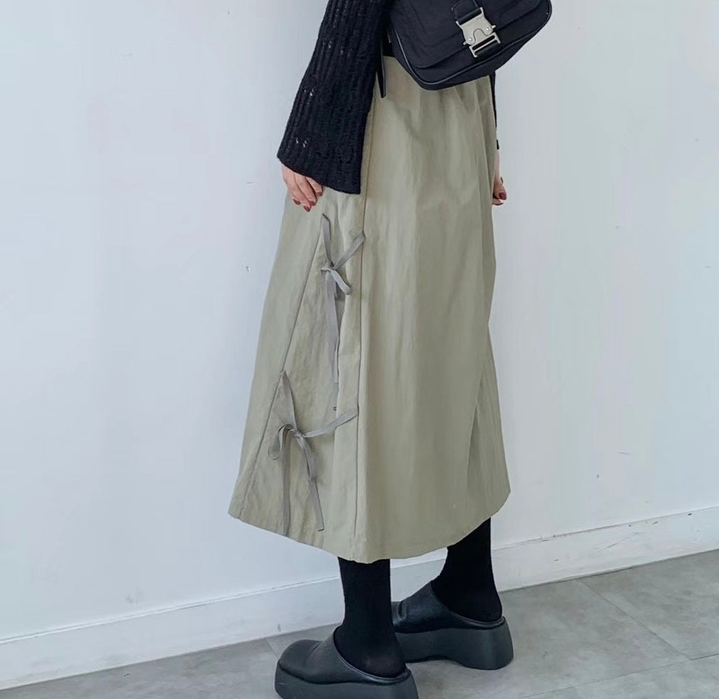 韓國丨防水蝴蝶結半身裙